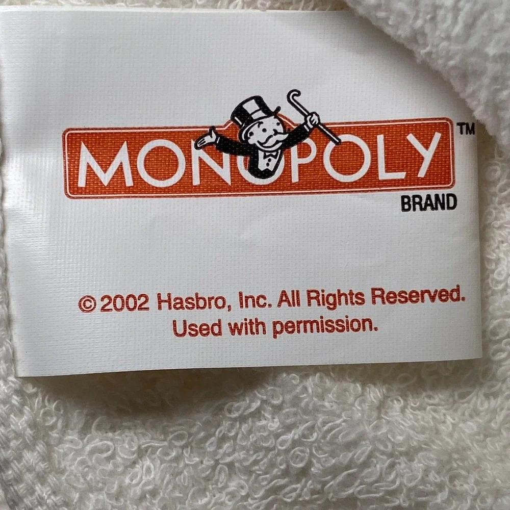 Monopoly 2002 3 Piece Bath Towel Set NWT Hasbro Jay Franco Embroidered
